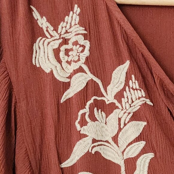 Embroidered Tunic Dress Top Blouse Arla Embroidery Size 26 28 (3X) Amber Boho - Picture 4 of 12